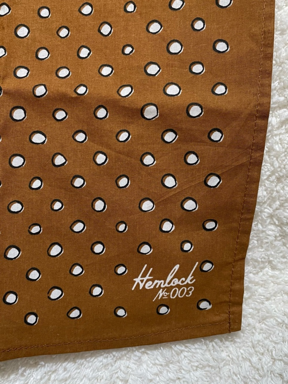 Hemlock No.003 Women's Brown Polka Dot Scarf